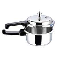 Vinod 18/8 Steel Platinum Triply Induction Pressure Cooker, 2 Liter, Silver