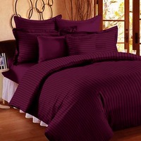 Home Elite 210 TC Pure Cotton King Size Bedsheet with 2 Pillow Covers ( Wine, 100x108 inch)