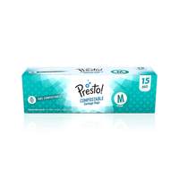 Presto! Compostable Garbage Bags, Medium - 15 bags/roll