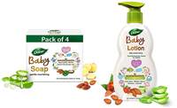 Dabur Baby Soap (75g) x 4 + Dabur Baby Lotion 500 mL Combo