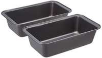 AmazonBasics Nonstick Carbon Steel Baking Bread Pan, 9.5 x 5 Inch, Set of 2
