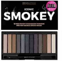 Makeup Revolution London Palette (Eyeshadow), Iconic Smokey, 13g