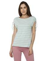 VERO MODA Women's Striped Regular fit T-Shirt