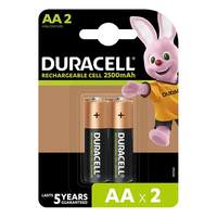 Duracell Rechargeable AA 2500mAh Batteries, 2 Pcs 