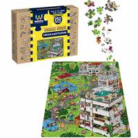 Webby Circus Illustration Wooden Jigsaw Puzzle, 252 Pieces