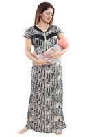 Fabme Women's Satin Maternity Night Dress