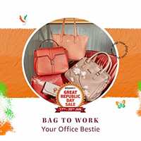 Up to 70% off + 10% instant bank discount on Handbags, Backpacks, Clutches & more | Lavie, Baggit, Caprese & more