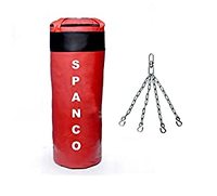 Spanco Red and Black Color, Unfilled (Empty), 1.5 Feet Long, SRF.Economic Material Punching Bag