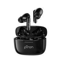 pTron Bassbuds Duo New Bluetooth 5.1 Wireless Headphones, Stereo Audio, Touch Control TWS, Dual HD Mic, Type-C Fast Charging