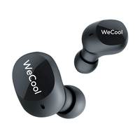 WeCool H1 High Bass Earbuds with Passive Noise Cancellation, 18 Hours Playtime, Digital Battery Display, Type-C Fast Charging, Secure Fit Ear Buds, IPX 5, Bluetooth 5.1, Light Weight TWS