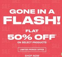 TheBody Shop Steal : Gone in Flash Flat 50% off on Selected Products