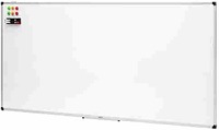 Amazon Basics Whiteboard Drywipe Magnetic with Pen Tray and Aluminium Trim, 180 cm x 90 cm (WxH)