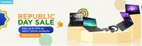 Lenovo Republic Day Sale (Save up to 50% on select Lenovo products and get additional 10% cashback (Max ₹5000) on all orders using any bank credit cards*)