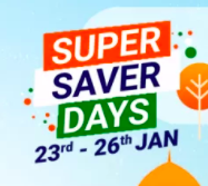 Flipkart Super Saver Days 23-26 Jan From Rs.99 Only