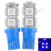 Rudra Automobiles TDL20392 T10 115lm 9-SMD 5050 License Plate LED Light Bulb (Blue, 12V) @19