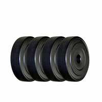 Protoner PVC Spare Weight Lifting Plates (Black, 8 kgs) Pair of 4