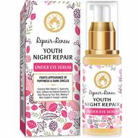 Mom & World Repair + Renew Youth Night Repair Under Eye Serum, With Vitamin C, Caffeine, Hyaluronic Acid for Under Eye Skin Repair and Dark Circles, 25 ml (MOMWLD42)
