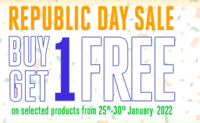 Lakme Republic Day Sale - Buy 1 Get 1 Free on Selected Products (25th-30th Jan)