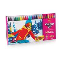 Cello ColourUp Plastic Crayons - Pack of 24 bright shades | Non-Toxic | Attractive adventure themed pack, ideal for gifting