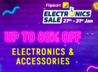 Flipkart Electronics sale (27-31 Jan) Upto 80% off + 10% Instant Savings upto 1,500 with Citi /axis Credit & citi  Debit Cards. Addtl  ₹500 off on Citi ,Axis Credit EMI/ Axis  credit card 