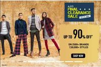 AJIO Final Clearance Sale | UPTO 90% off on Top Brands | 10% Discount With SBI | Flash Sale's & More [27-31 Jan]
