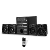 GIZMORE GIZ Squad 4112 Pro Home Entertainment 4000W P.M.P.O & High BASS Multi Connectivity Bluetooth, AUX, USB, FM Radio & Micro SD Card 4.1 Channel Multimedia Speaker with Remote Control, Black