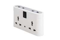 Syska SSK-MPS-0401 ABS 4 Way Power Plug (White and Grey)
