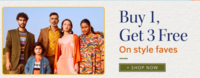 Myntra Flash Sale : Buy 1 get 3 free and more deals