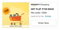 GET FLAT ₹150 Back on MOV of ₹300 (only for Prime Video Mobile Edition Subscribers) 