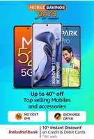Amazon 10% Instant Discount up to INR 1000 on Indusind bank ltd. Cards on smartphones