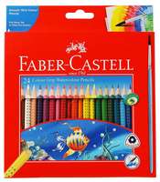  Faber Castell Colour Grip Water Colour Pencils - 24 Shades