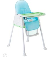 Syga Baby High Chair With Padded Seat – Blue Green