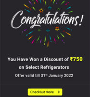 Mystery Box Extra ₹750 off on selected refrigerators