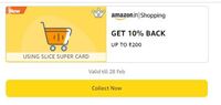 GET 10% BACK UP TO ₹200 using Slice Super Card 