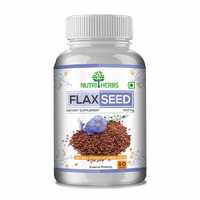 NUTRIHERBS Flaxseed Extract Omega 3 6 9, 500 mg -60 Capsules (Fatty Acid Supplement)