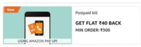 40 Back on Postpaid Bill Pay Min Order 300