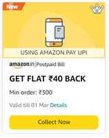 Flat 40/50 On Broadband Bill Pay On Amazon Min Order 300