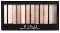 Coupon - Swiss Beauty Pro Fearless Exotic Color Eyeshadow Matte, Semi-Matte & Shimmering Eyeshadow (18g, 12 Pieces)