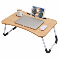 Multipurpose Laptop Table with Dock Stand & Non-Slip Legs Foldable and Portable Lapdesk for Study & Bed
