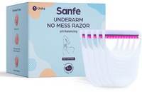 Sanfe Underarm No Mess Razor for Women's Hair Removal - Pack of 5 with Sea Daffodil | Smooth 