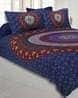jaipur fabric floral print double bedsheet with pillow covers