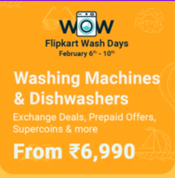 Flipkart Wash days Extra 10 % discount with Kotak cards