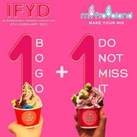 My Froyoland International Frozen Yogurt Day : Buy 1, Get 1 Free (6th Feb)