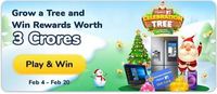 Flipkart- Grow a tree and win rewards worth 3 crores (Feb4-Feb20) (For Those who did not Played Previously)
