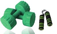 AURION M3+SOTGRIP-X 1 Hand Dumbbells Weights Fitness Home Gym Exercise Barbell 1kg, 2kg, 3kg, 4kg, 5kg (Blue, Pack of 2)