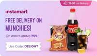 Swiggy Instamart Free Delivery Codes On Min Rs.50/99  Orders