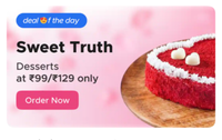 Sweet Truth Desserts at ₹99/₹129 only