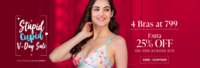 Stupid Cupid V - Day Sale - 4 Bras for Rs.799 + Extra 25% off on shopping worth Rs.1299 