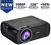 (Renewed) Everycom X7 LED Projector Full HD 1080P Supported, Compatible with Smartphone, TV Stick, USB , HDMI, VGA, AV, Home Theatre [ 2019 Upgrade ]