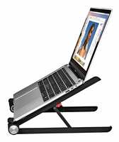 Live Tech Apex Laptop Stand - Portable, Lightweight & Durable - Robust Plastic & Metal Design - for All Laptops 11-17" up to 13 lbs - Riser Adjustable Notebook Stand - Foldable Computer Holder for Desk (Apex) 
